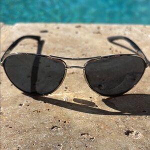 Unisex Silver  Aviator Sunglasses